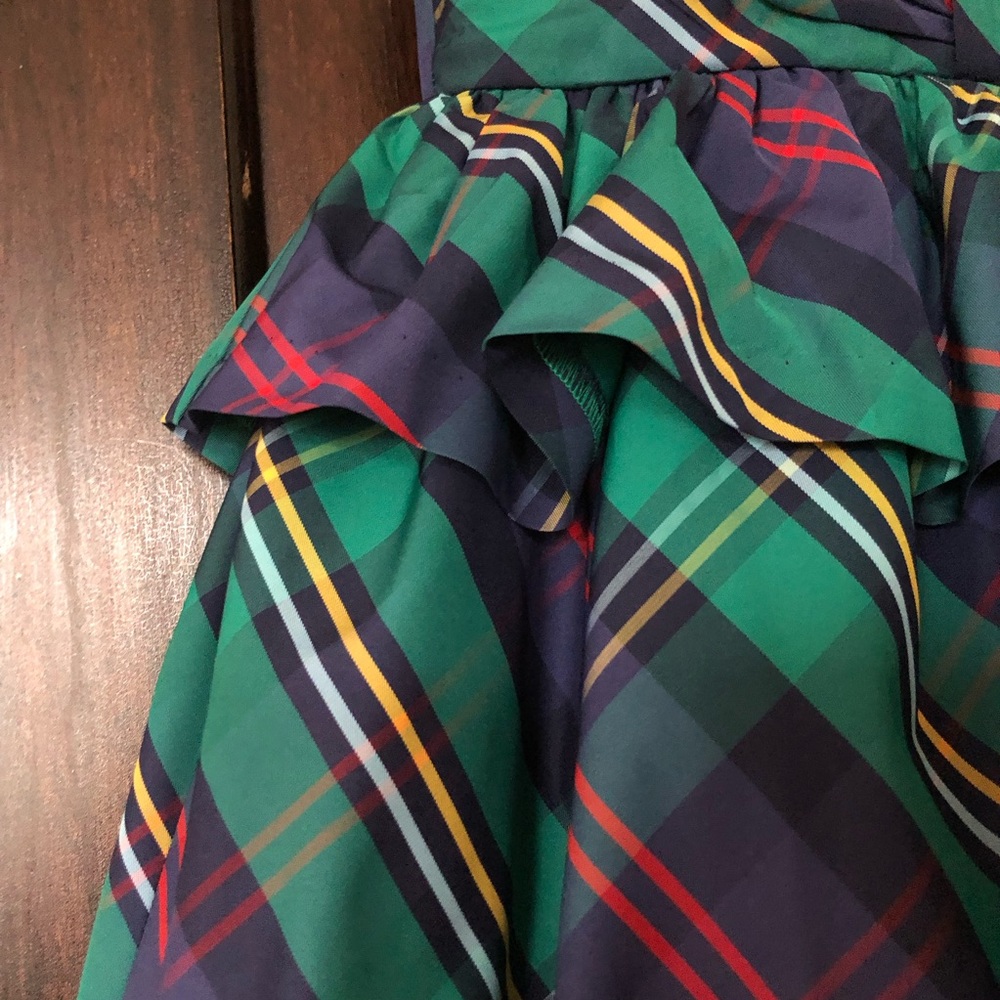 Janie and Jack Dressy Green plaid Dress size 4 Christmas - Picture 7 of 10